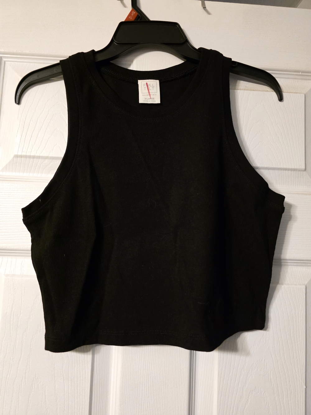 Full Tilt Black Cropped Tank
